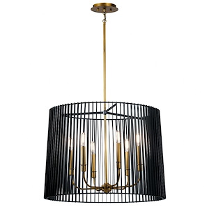 Linara - 6 Light Round Chandelier/Pendant - With Contemporary Inspirations - 19.75 Inches Tall By 26 Inches Wide