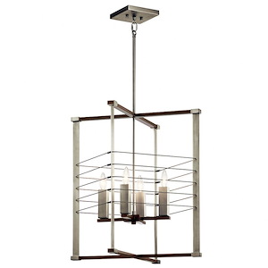 Lente - 4 Light Foyer - with Vintage Industrial inspirations - 24.75 inches tall by 16.75 inches wide