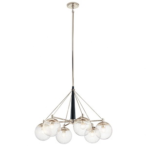 Marilyn - 6 Light Chandelier - With Mid-Century/Retro Inspirations - 25 Inches Tall By 34.5 Inches Wide