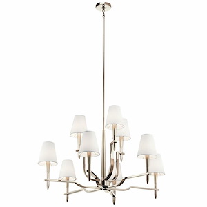 Kinsey - 9 Light 2-Tier Chandelier - With Transitional Inspirations - 25.5 Inches Tall By 38.75 Inches Wide - 819790