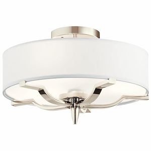 Kinsey - 3 Light Flush Mount - With Transitional Inspirations - 9.25 Inches Tall By 15 Inches Wide