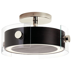 Tig - 40W 1 Led Semi-Flush Mount - 8.25 Inches Tall By 15.25 Inches Wide - 871704
