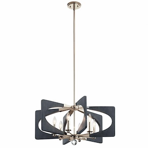 Alscar - 6 Light Medium Chandelier - With Transitional Inspirations - 14.25 Inches Tall By 28 Inches Wide - 819756