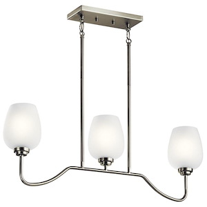 Valserrano - 3 light Linear Chandelier - 16.25 inches tall by 5 inches wide