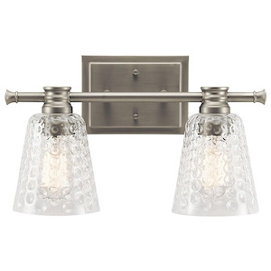 Nadine - 2 Light Bath Vanity Approved For Damp Locations - With Transitional Inspirations - 9.25 Inches Tall By 15.75 Inches Wide - 551659