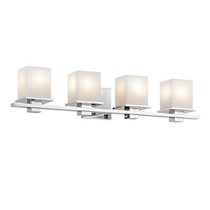 Tully - 4 Light Transitional Bath Vanity Approved for Damp Locations - with Soft Contemporary inspirations - 6.5 inches tall by 32 inches wide - 440960