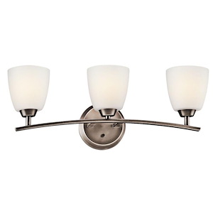 Granby - 3 light Bath Bar - with Transitional inspirations - 9.5 inches tall by 25 inches wide