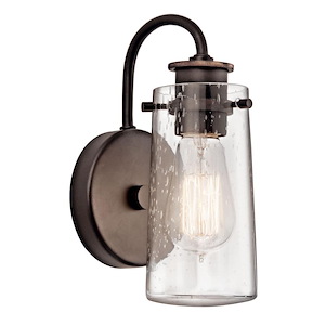 Knox - 1 light Wall Bracket - with Vintage Industrial inspirations - 9.5 inches tall by 5 inches wide - 391822