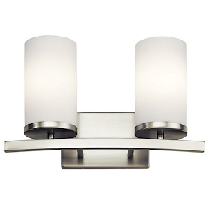 Crosby - 2 Light Bath Vanity Approved for Damp Locations - with Contemporary inspirations - 15 inches wide - 551639