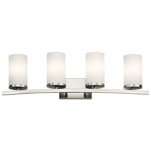Crosby - 4 Light Bath Vanity Approved for Damp Locations - with Contemporary inspirations - 31 inches wide
