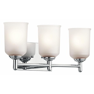 Shailene - 3 Light Bath Vanity Approved for Damp Locations - with Transitional inspirations - 8.25 inches tall by 21 inches wide
