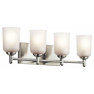 Shailene - 4 Light Bath Vanity Approved for Damp Locations - with Transitional inspirations - 8.25 inches tall by 29.5 inches wide