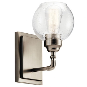 Niles - Transitional 1 Light Wall Sconce - with Vintage Industrial inspirations - 10 inches tall by 5.5 inches wide - 551634