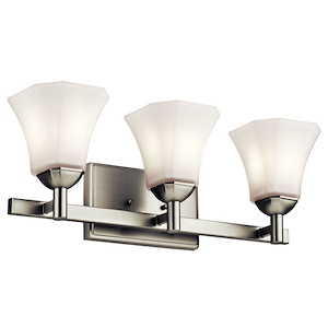 Serena - 3 Light Bath Vanity Approved For Damp Locations - With Transitional Inspirations - 8 Inches Tall By 22.5 Inches Wide