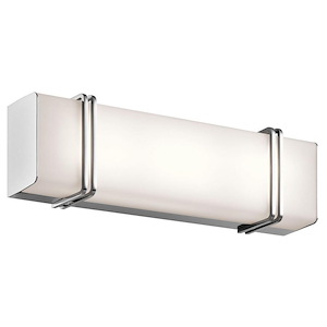 Impello - 1 Light Linear Bath Vanity Approved For Damp Locations - With Contemporary Inspirations - 18.25 Inches Wide - 1216518