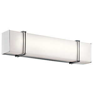 Impello - 1 Light Linear Bath Vanity Approved for Damp Locations - with Contemporary inspirations - 24.25 inches wide