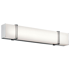 Impello - 1 Light Linear Bath Vanity Approved for Damp Locations - with Contemporary inspirations - 30.25 inches wide