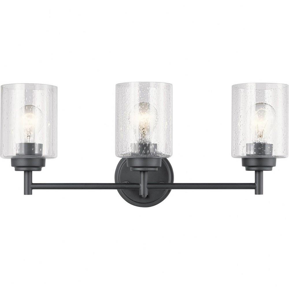 Kichler Lighting 45886 Winslow - 3 Light Bath Vanity Approved for Damp Locations - with Contemporary inspirations - 9.25 inches tall by 21.5 inches wide
