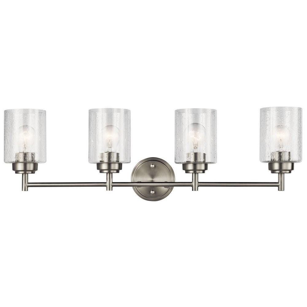 Kichler Lighting 45887 Winslow - 4 Light Bath Vanity Approved for Damp Locations - with Contemporary inspirations - 30 inches wide