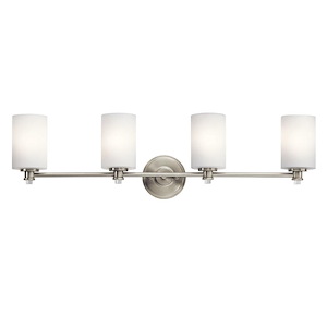 Joelson - 4 Light Swing Arm Bath Vanity Approved for Damp Locations - with Transitional inspirations - 9.25 inches tall by 34 inches wide - 548142