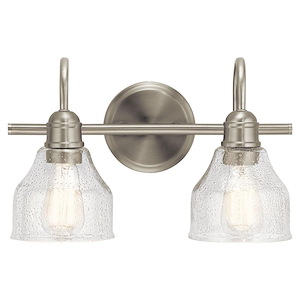 Avery - 2 Light Bath Vanity Approved for Damp Locations - with Vintage Industrial inspirations - 14.75 inches wide - 727263