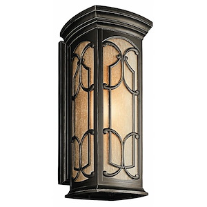Franceasi - 1 light Outdoor Wall Mount - with Traditional inspirations - 25 inches tall by 10 inches wide