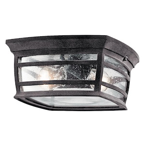Mcadams - 2 Light Outdoor Flush Mount - With Traditional Inspirations - 5.5 Inches Tall By 11.5 Inches Wide