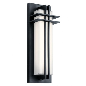 Manhattan - 12.5W 1 Led Small Outdoor Wall Lantern - With Contemporary Inspirations - 16 Inches Tall By 5.25 Inches Wide - 688124
