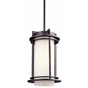 Pacific Edge - 1 Light Outdoor Hanging Lantern - With Contemporary Inspirations - 13.75 Inches Tall By 8 Inches Wide