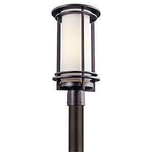 Pacific Edge - 1 Light Outdoor Post Lantern - With Contemporary Inspirations - 19 Inches Tall By 9.5 Inches Wide - 1216636