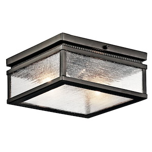 Manningham - 2 Light Outdoor Flush Mount - With Traditional Inspirations - 5 Inches Tall By 11.75 Inches Wide
