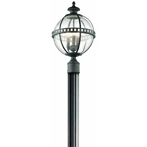 Halleron - 3 Light Outdoor Post Lantern - With Traditional Inspirations - 20.25 Inches Tall By 12 Inches Wide