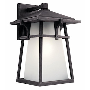 Beckett - 1 light Large Outdoor Wall Lantern - with Arts and Crafts/Mission inspirations - 14.5 inches tall by 9.75 inches wide