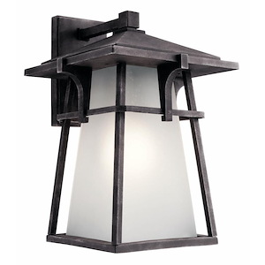 Beckett - 1 light X-Large Outdoor Wall Lantern - with Arts and Crafts/Mission inspirations - 18 inches tall by 12.25 inches wide