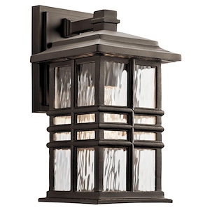 Beacon Square - 1 Light Outdoor Wall Sconce in Craftsman/Mission Style made with Climates Materials for Coastal Environments - 551685