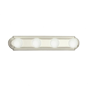4 light Bath Fixture - with Transitional inspirations - 4.75 inches tall by 24 inches wide