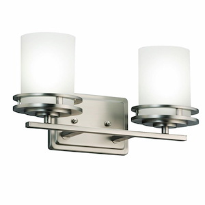 Hendrik - 2 light Bath Fixture - with Soft Contemporary inspirations - 7.75 inches tall by 14.5 inches wide - 91070
