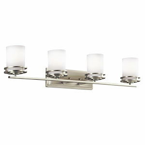 Hendrik - 4 light Bath Fixture - with Soft Contemporary inspirations - 7.75 inches tall by 33.75 inches wide