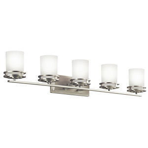 Hendrik - 5 light Bath Bar - with Soft Contemporary inspirations - 7.75 inches tall by 43 inches wide - 409804