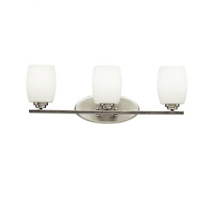 Eileen - 3 Light Bath Vanity Approved for Damp Locations - with Contemporary inspirations - 9 inches tall by 24 inches wide