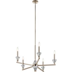 Calyssa - 5 light Medium Chandelier - with Soft Contemporary Inspirations - 19 inches tall by 28 inches wide - 938580