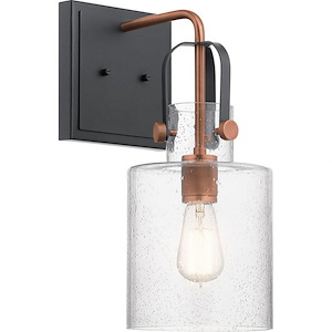 Kitner - 1 light Wall Bracket - with Vintage Industrial inspirations - 16.5 inches tall by 7 inches wide - 938593