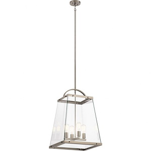Darton - 4 light Large Foyer Pendant - with Transitional inspirations - 25.75 inches tall by 17.75 inches wide