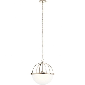 Edmar - 3 light Pendant - with Transitional inspirations - 17 inches tall by 16 inches wide