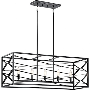 Sevan - 5 Light Linear Chandelier - 13 Inches Wide