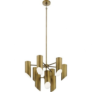Trentino - 9 Light 2-Tier Chandelier In Mid-Century Modern Style-17.5 Inches Tall and 26 Inches Wide - 1216629