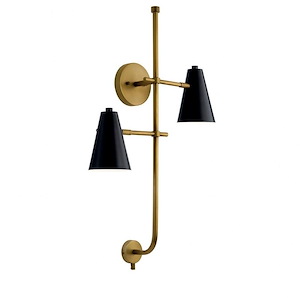 Sylvia - 2 Light Wall Sconce In Mid-Century Modern Style-30.5 Inches Tall and 18.25 Inches Wide - 1031869
