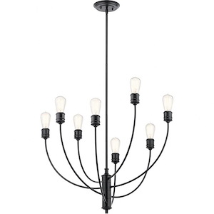 Hatton - 8 light Large Chandelier - with Transitional inspirations - 33.5 inches tall by 30.25 inches wide