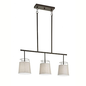 Marika - 3 Light Linear Chandelier - With Transitional Inspirations - 16 Inches Tall By 8 Inches Wide