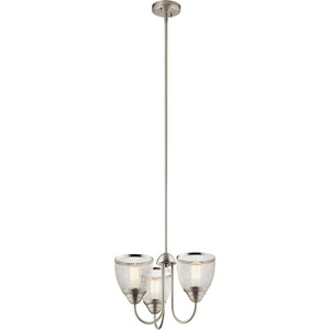 Voclain - 3 light Convertible Chandelier - 12.5 inches tall by 18 inches wide - 938655